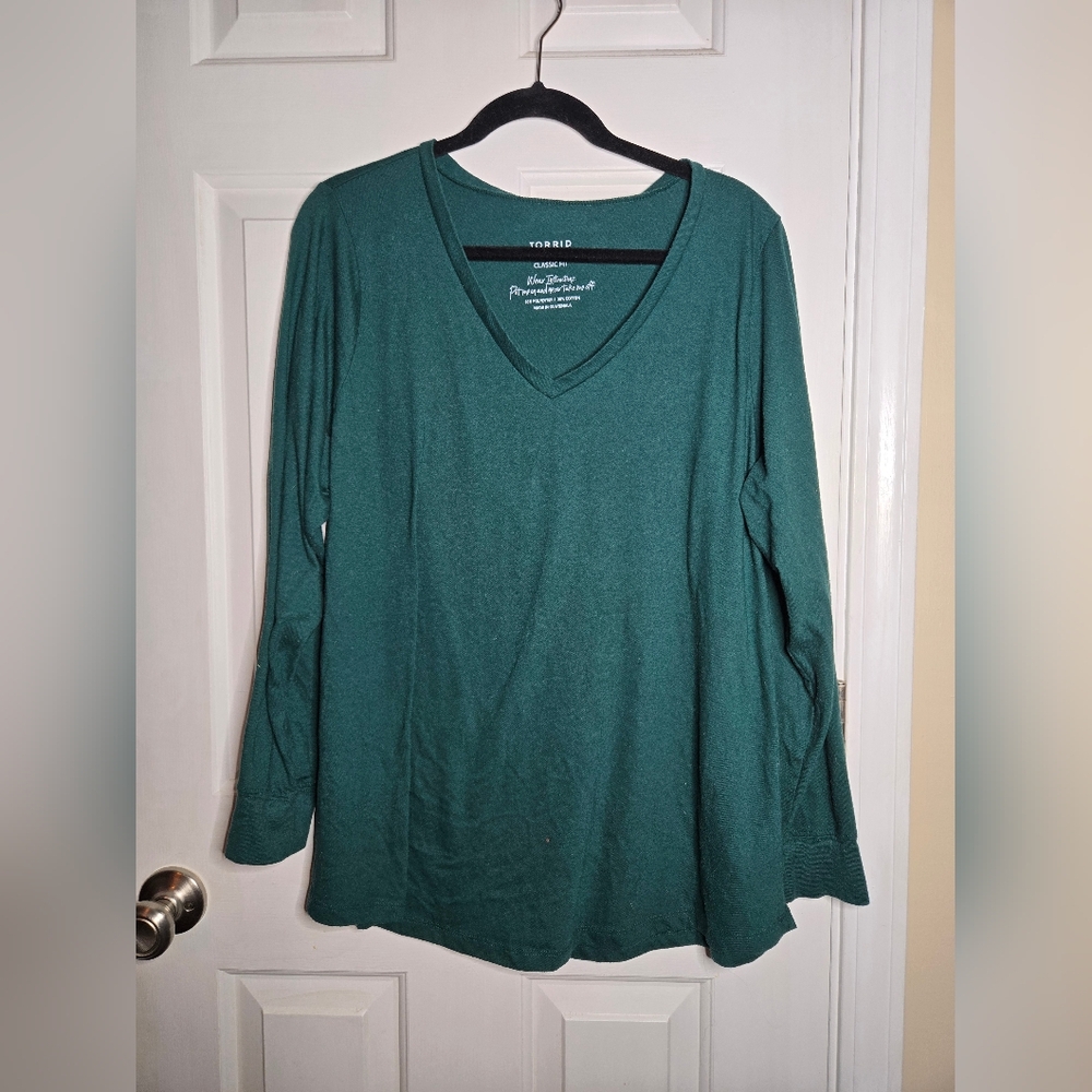 Torrid Teal Long Sleeve Women's Top